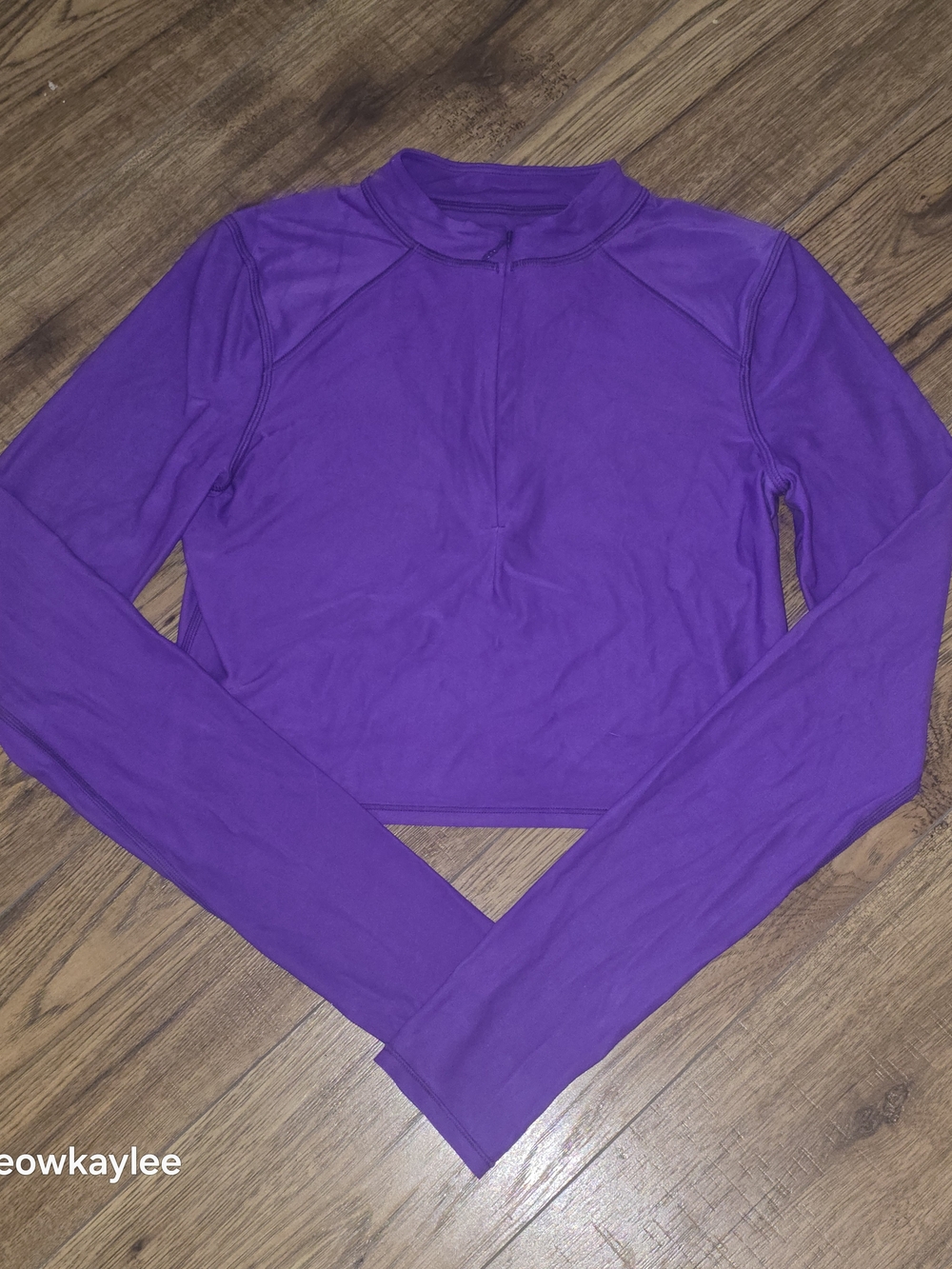 Lululemon It’s Rulu Run Cropped Half Zip Top - Bright Purple / Violet